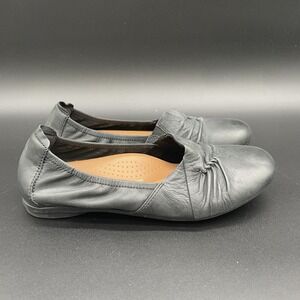 Clarks Womens Rena Way Black Leather Casual Shoes Size 6 M